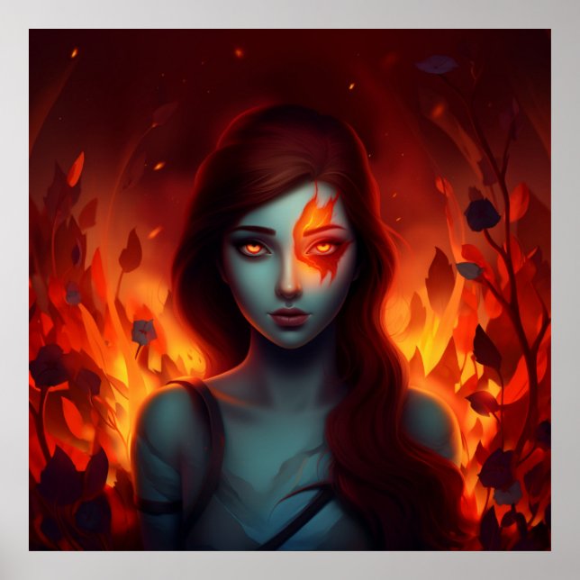 Poster Girl with Fire (Framsidan)