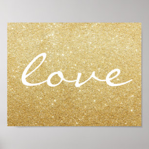 POSTER - GLITTER KÄRLEK