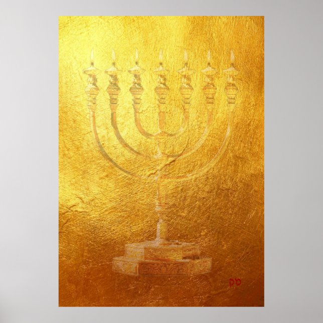 Poster Golden Menorah Judaica (Framsidan)