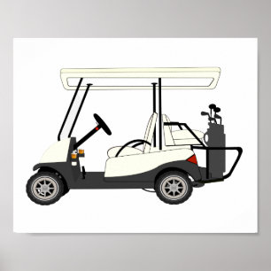Poster Golf Cart Kids Décor Print