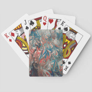 Poster gömt Abstrakt för trålning vid trålning Casinokort