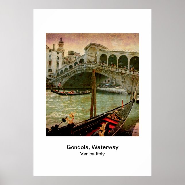 Poster - Gondola Waterway Venice Italien (Framsidan)