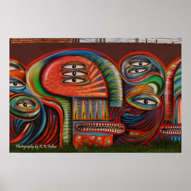 Poster: Graffiti Ögon Poster (Framsidan)