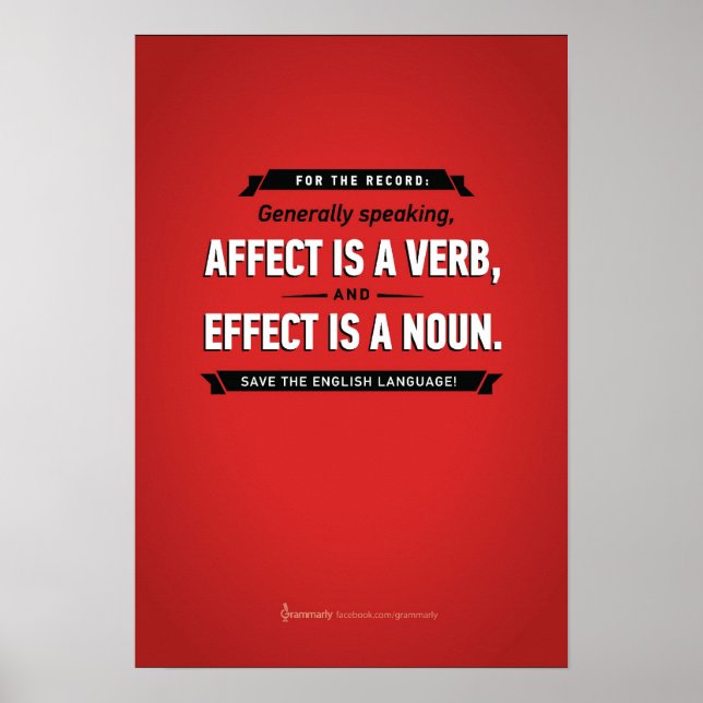 Poster Grammarly Affect/Effect (Framsidan)