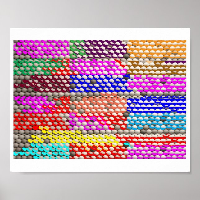 POSTER Graphic Mönster Stars Flowers (Framsidan)