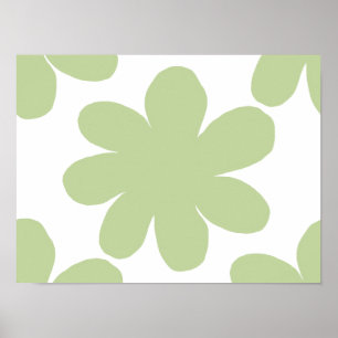 Poster grönt-blomma