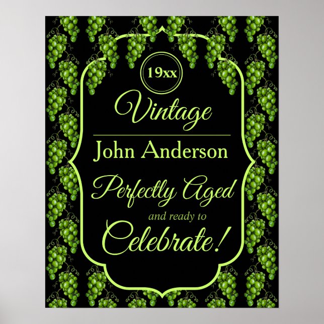 Poster grönt Graps (Framsidan)