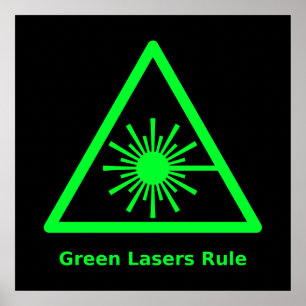 Poster grönt Lasers-regel