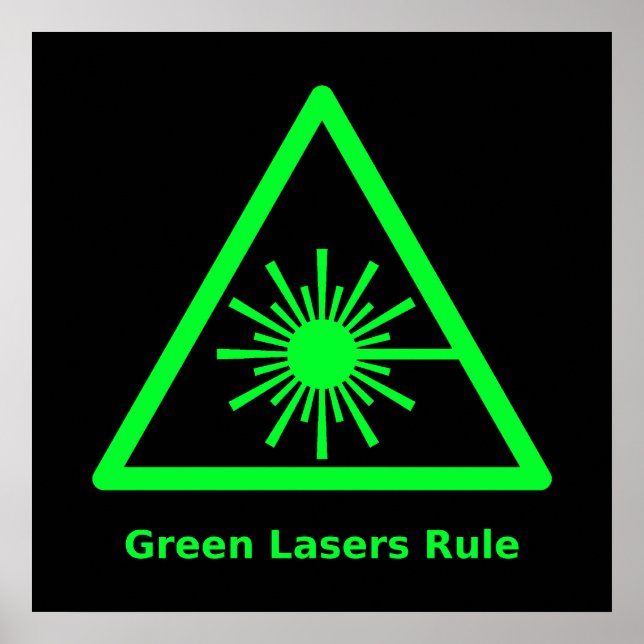 Poster grönt Lasers-regel (Framsidan)
