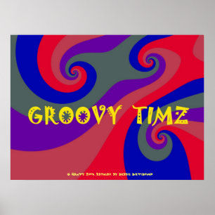POSTER - GROOVY TIMZ - PSYCHEDELIC MULTI FÄRG