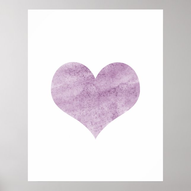 poster "Grunge Rosa Heart" - Väggdekan (Framsidan)