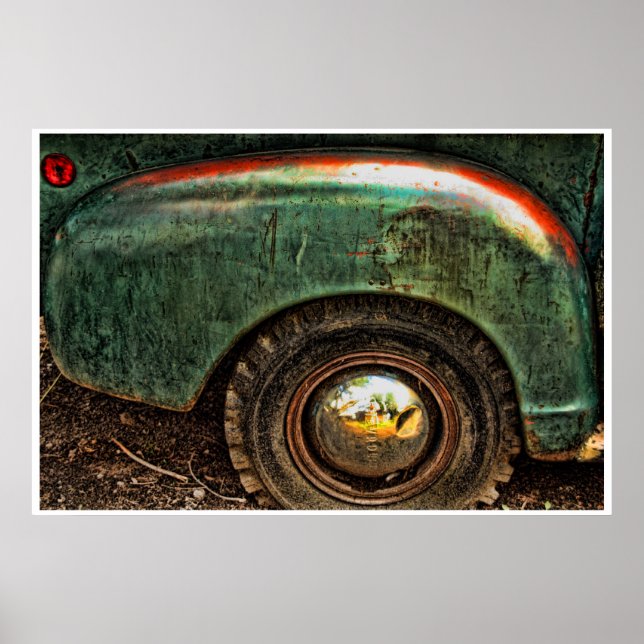 Poster - Grungy Old Lastbil (Framsidan)