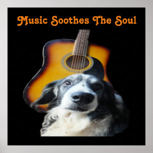 Poster Guitar-Hund