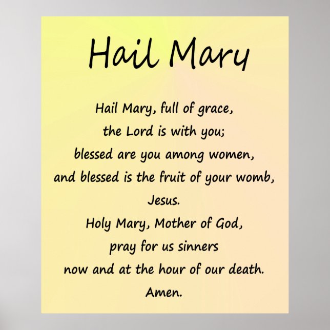 Poster ~ Hail Mary ~ 40 tum x 48 tum Semi Gloss (Framsidan)