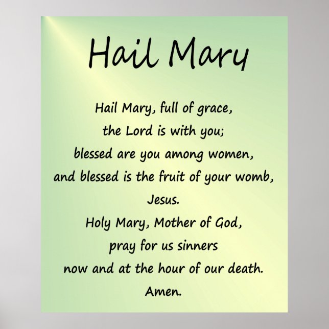 Poster ~ Hail Mary ~ 40 tum x 48 tum Semi Gloss (Framsidan)