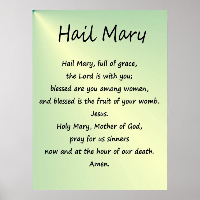 Poster ~ Hail Mary Christian Prayer (Framsidan)