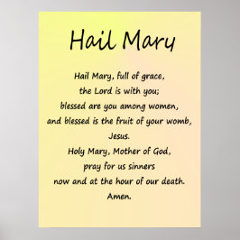 Poster ~ Hail Mary ~ Olika storlekar & Pappra Lagr