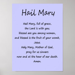 Poster ~ Hail Mary ~ Olika storlekar & Pappra Lagr