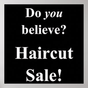 Poster Haircut Sale Matte?