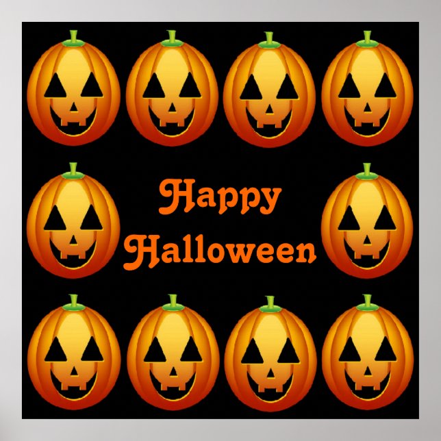 Poster Happy halloween Pumpkins (Framsidan)