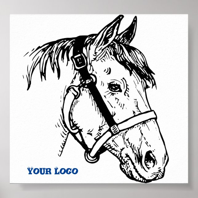 Poster häst huvud (Framsidan)