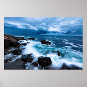 Poster - havets Vinkara krasch på Rocky Shore