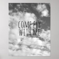poster himlar och moln kom flyga med mig