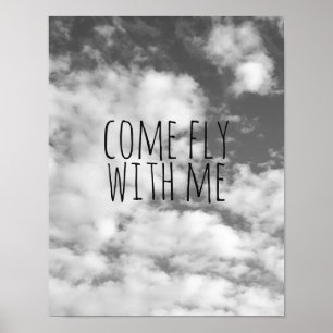 poster himlar och moln kom flyga med mig