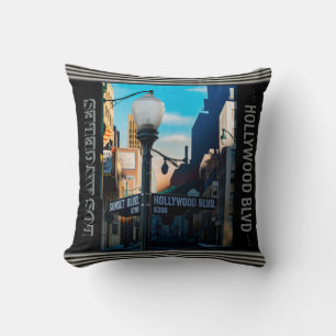 Poster Hollywood Blvd. Dekorativ kudde