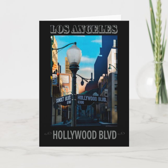 Poster Hollywood Blvd. Kort för hälsning (Framsida)