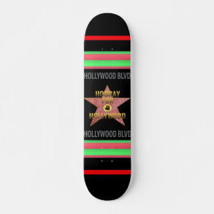 Poster Hollywood Blvd. Skuggbord Mini Skateboard Bräda 18,5 Cm
