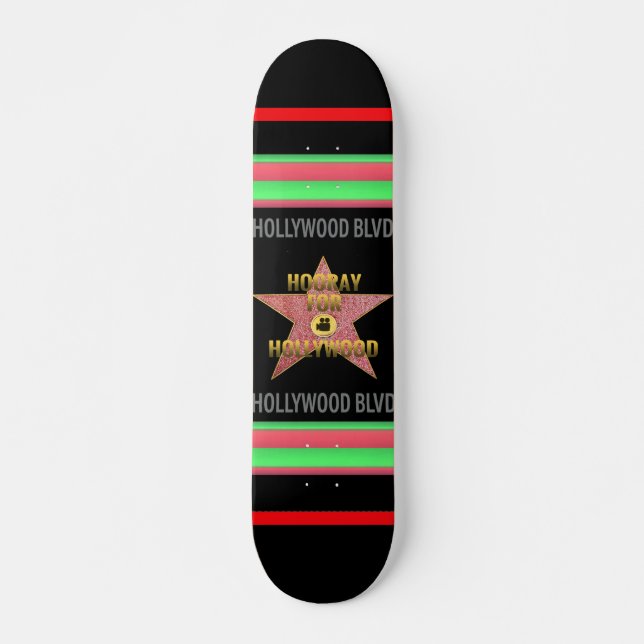 Poster Hollywood Blvd. Skuggbord Mini Skateboard Bräda 18,5 Cm (Framsida)