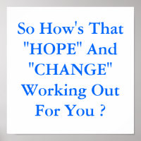 poster "HOPE" och "CHANGE"