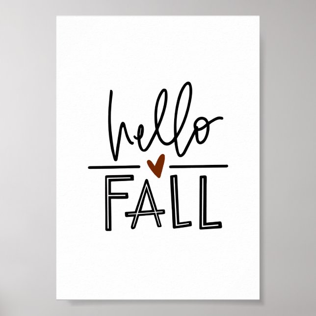 Poster höst för hej falltypografi (Framsidan)