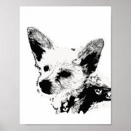 Poster - Hund med KerChief