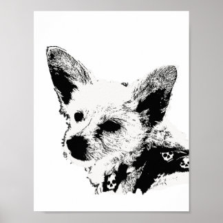 Poster - Hund med KerChief