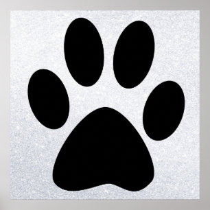 Poster hund Paw-utskrift
