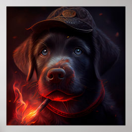 Poster Hund Red