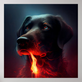 Poster Hund Red