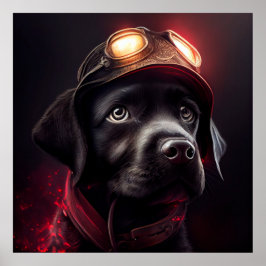 Poster Hund Red