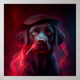 Poster Hund Red