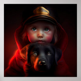 Poster Hund Red