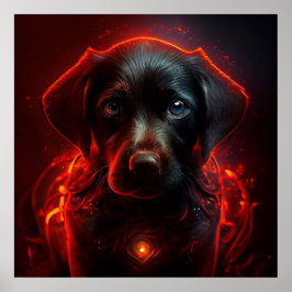 Poster Hund Red