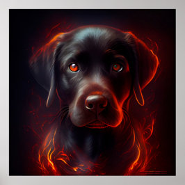 Poster Hund rouge