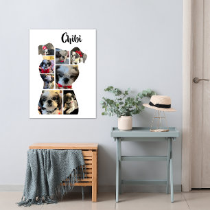 Poster hund Shape Photo Collage
