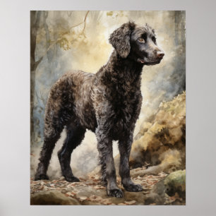 Poster Hund utskrift av Jackat återgivningskopia