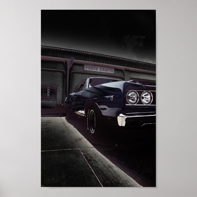 Poster i amerikanska Muscle Car (Framsidan)