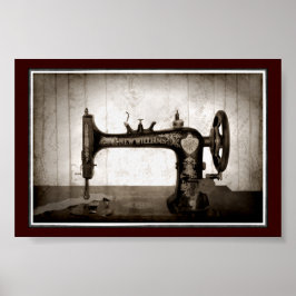 Poster i Antique Sewing Maskin