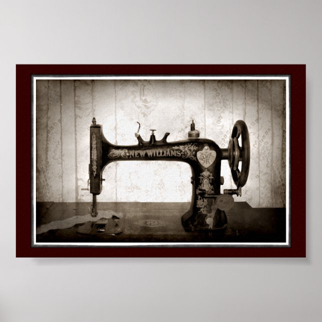 Poster i Antique Sewing Maskin (Framsidan)