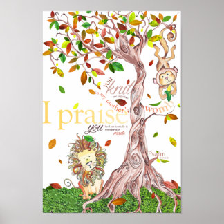 Poster i baby rum: Psalm 139: 13-14